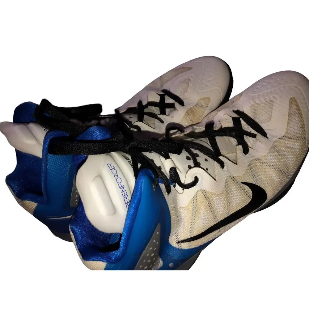 Nike Zoom Hyperenforcer Basketball Shoes Mens‎ Size 13 Eu 47.5 White 487786-100